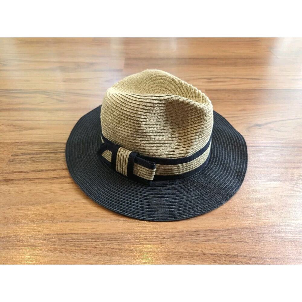 FEDORA HAT Laundry By Shelli Segal - 100% PAPER - WOMEN'S S/M Summer Sun Hat